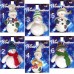 Holiday Hat & Scarf Snowman Pins * Great Stocking Stuffer! *White Scarf W/g&w Striped Hat 106428-3